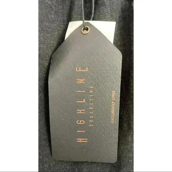 Bnwt Highline Collective Black Shirt with Pom Pom Feinge Size  Sm. - Picture 5 of 6